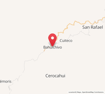 Map of Bahuichivo, Chihuahua