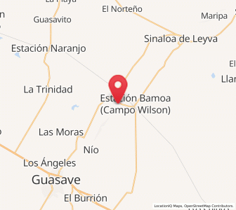 Map of Bamoa, Sinaloa
