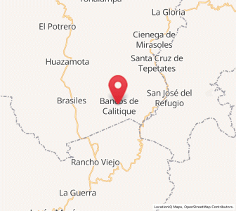 Map of Bancos de Calitique, Durango