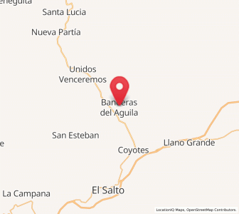 Map of Banderas del Águila, Durango