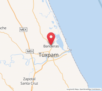 Map of Banderas, Veracruz