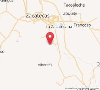 Map of Bañuelos, Zacatecas