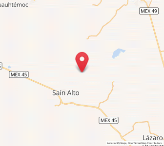 Map of Barrancas, Zacatecas