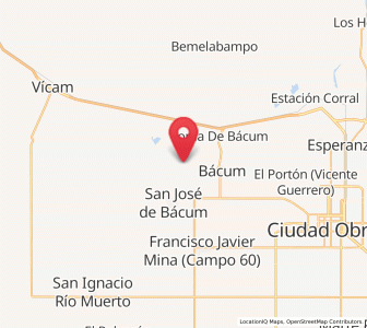 Map of Bataconcica, Sonora