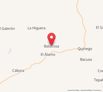 Map of Batacosa, Sonora