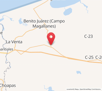 Map of Benito Juárez 1ra. Sección, Tabasco