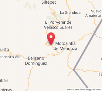 Map of Benito Juárez, Chiapas