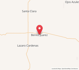 Map of Benito Juárez, Chihuahua