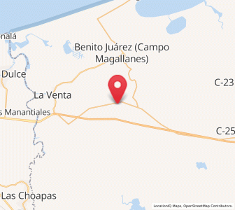 Map of Blasillo 1ra. Sección (Nicolás Bravo), Tabasco