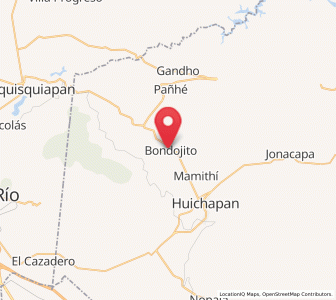 Map of Bondojito, Hidalgo