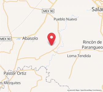 Map of Boquillas, Guanajuato