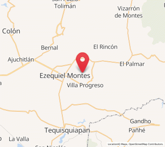 Map of Boxasní, Querétaro