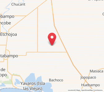 Map of Buayums, Sonora