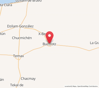 Map of Buctzotz, Yucatán