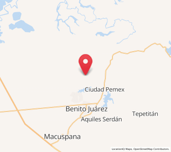 Map of Buenavista, Tabasco