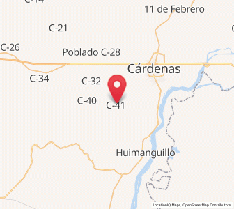 Map of C-41 (Licenciado Carlos A. Madrazo), Tabasco