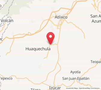 Map of Cacaloxúchitl, Puebla