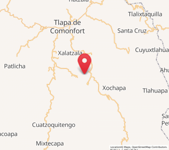 Map of Cahuatache, Guerrero