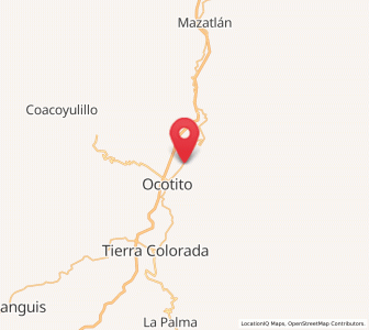 Map of Cajelitos, Guerrero
