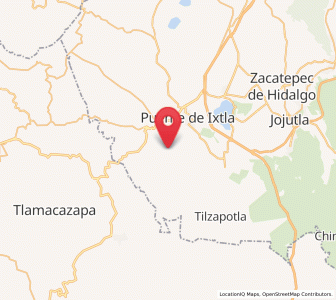 Map of Cajones, Morelos
