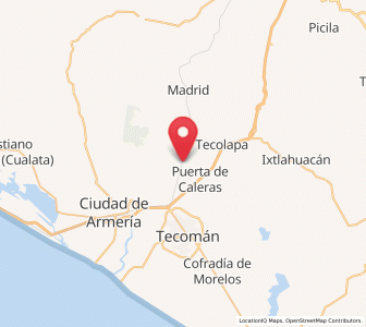 Map of Caleras, Colima