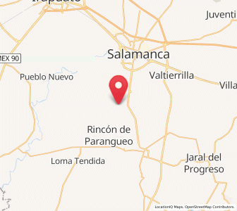Map of Callejones y Granados, Guanajuato