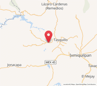Map of Caltimacan, Hidalgo