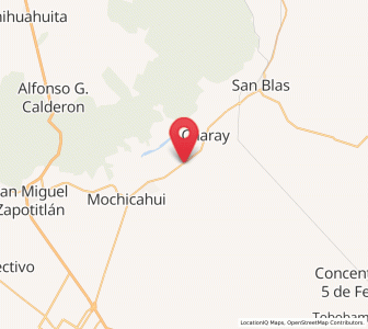 Map of Camajoa, Sinaloa