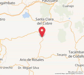 Map of Camémbaro, Michoacán