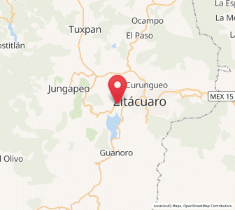Map of Camémbaro, Michoacán