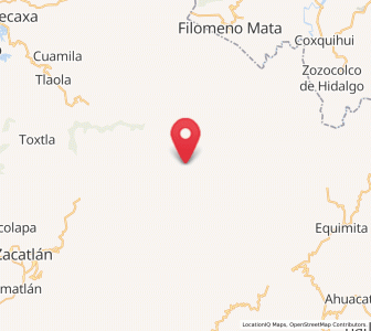 Map of Camocuautla, Puebla