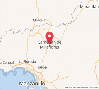 Map of Camotlán de Miraflores, Colima