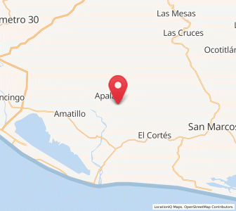 Map of Campanario, Guerrero