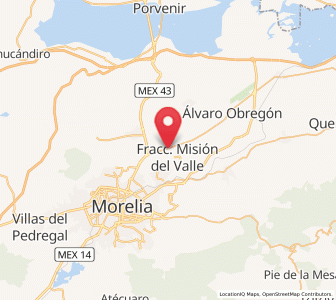 Map of Campestre Tarímbaro, Michoacán
