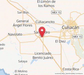 Map of Campo Balbuena, Sinaloa