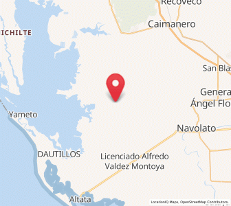 Map of Campo Cinco Hermanos (Emiliano Zapata), Sinaloa