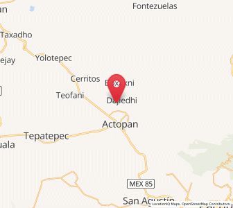 Map of Cañada Chica Antigua, Hidalgo