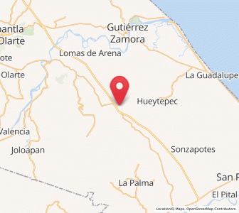 Map of Cañada Rica, Veracruz