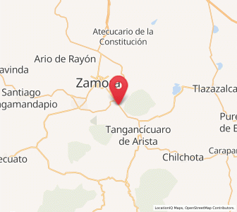 Map of Canindo, Michoacán