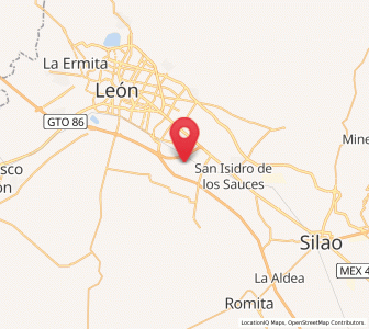 Map of Capellanía de Loera, Guanajuato