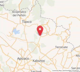 Map of Capula, Tlaxcala