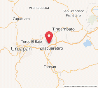 Map of Caracha, Michoacán
