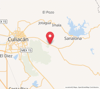 Map of Carbonéras, Sinaloa