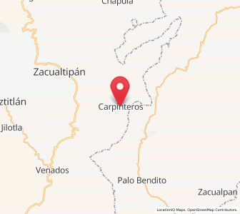 Map of Carpinteros, Hidalgo