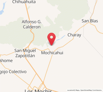 Map of Carricitos, Sinaloa