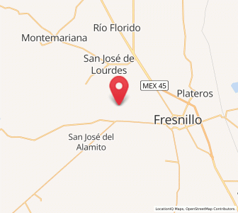 Map of Carrillo, Zacatecas