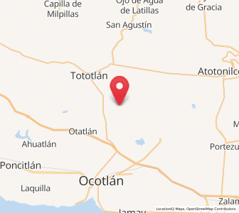 Map of Carrozas, Jalisco