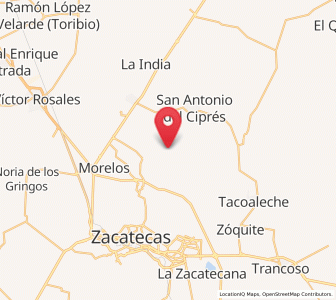 Map of Casa de Cerros, Zacatecas