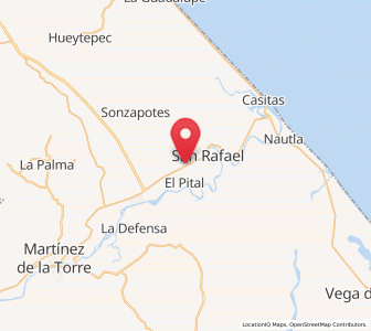 Map of Cementeras del Pital, Veracruz