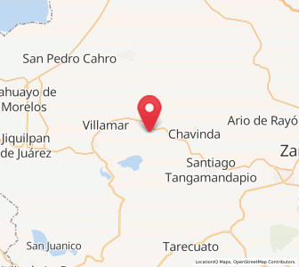 Map of Cerrito Colorado, Michoacán